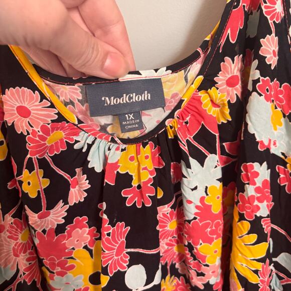 Modcloth Shift Tie Strap Mini Floral Dress - Picture 3 of 6